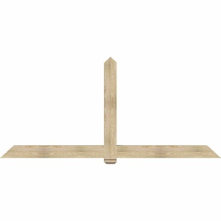 Ekena Millwork Eugene Rough Sawn Timber Gable Bracket, Douglas Fir, 108"W x 49"H x 6"D x 6"F, 11/12 Pitch GBW108X49X0606EUG00RDF